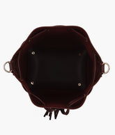 Burgundy bucket bag